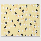 Geel Baby shower met onmiddellijke verpakking Cadeaupapier (Vlak)