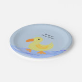 Geel Baby shower Papieren Bordje (Gekanteld)