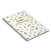 Geel Baby shower Planner-Keepsake  speelgoed Notitieboek (Rechterzijde)