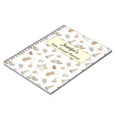 Geel Baby shower Planner-Keepsake  speelgoed Notitieboek (Linkerzijde)