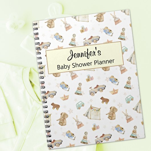Geel Baby shower Planner-Keepsake  speelgoed Notitieboek