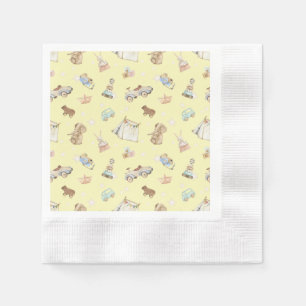 Geel Baby shower  Speelgoed Coin Cocktail Servet