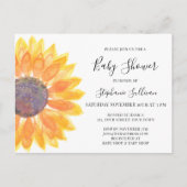 Geel Baby shower Uitnodiging Briefkaart (Voorkant)
