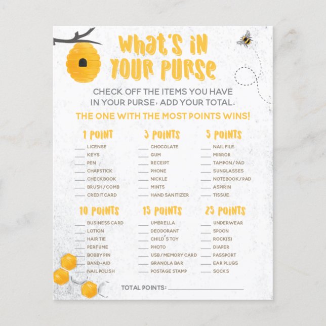 Geel Baby shower van honingbijen, zoet (Voorkant)