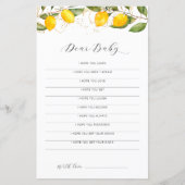 Geel Baby shower van Juicy Citrus Beste Baby (Voorkant)