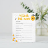 Geel Baby shower van zoete honingbijen Wust voor B (Staand voorkant)