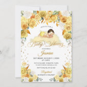 Geel Baby shower voor het slapengaan Kaart (Voorkant)