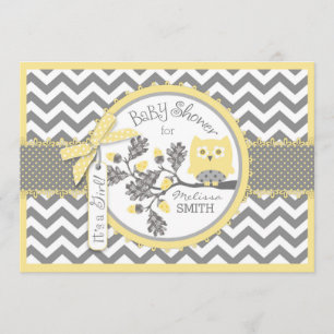 Geel Baby shower voor orkaanChevron Kaart