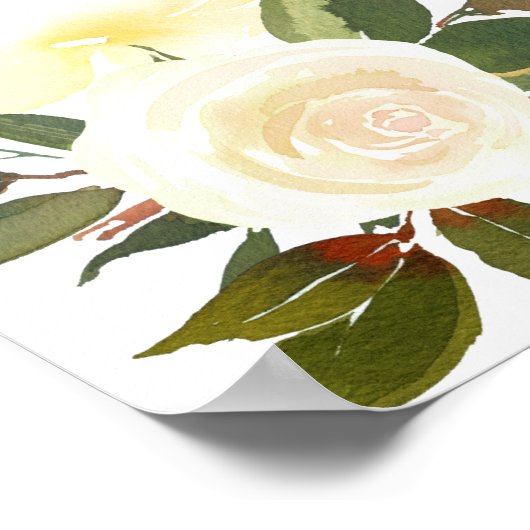  geel Baby shower Welkom Poster (Hoek)