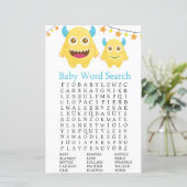 Geel Baby shower Word Search Game (Staand voorkant)
