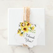 Geel Baby shower Zonnebloem Favor Gift Label (In situ)