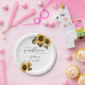 Geel Baby shower zonnebloem Papieren Bordje (Feest)