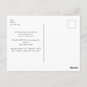 Geel Baby shower Zonnebloem Verander de Datum Briefkaart (Achterkant)