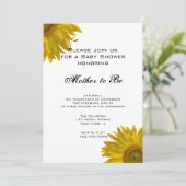 Geel Baby shower zonnebloemen Kaart (Staand voorkant)