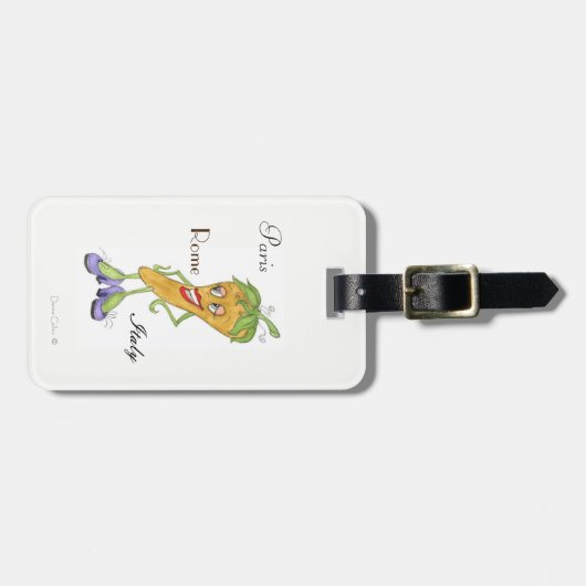 Geel Bagagelabel (Voorkant horizontaal)