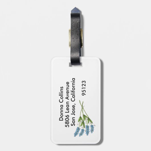 Geel Bagagelabel (Achterkant verticaal)