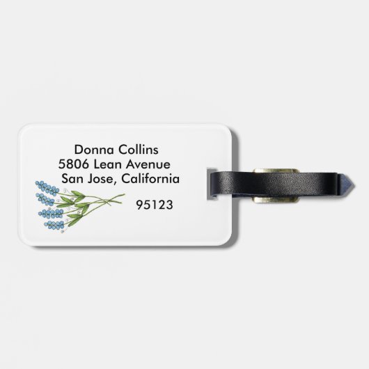 Geel Bagagelabel (Achterkant horizontaal)