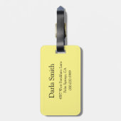 Geel Bagagelabel met deffodis (Achterkant verticaal)