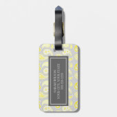 Geel Bagagelabel voor aangepast paisley-monogram (Achterkant verticaal)