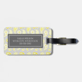 Geel Bagagelabel voor aangepast paisley-monogram (Achterkant horizontaal)