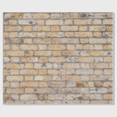  geel bakstenen ontwerp cadeaupapier (Vlak)