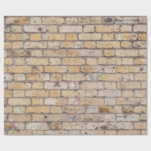  geel bakstenen ontwerp cadeaupapier (Vlak)