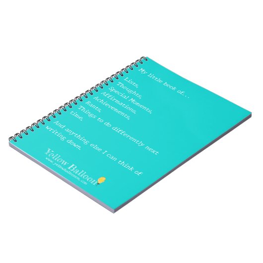 Geel ballon spiraal Notitieboek (Linkerzijde)