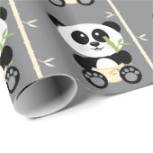 Geel Bamboe Panda in Diapers Cadeaupapier (Rol Hoek)