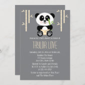 Geel Bamboe Panda in het Baby shower Diapers Kaart (Voorkant / Achterkant)