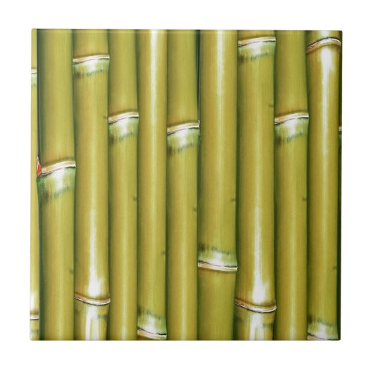 Geel Bamboo Tegeltje (Voorkant)
