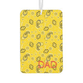 Geel Bandana Custom DAD Red Adventure Air Freshe Luchtverfrisser (Achterkant)