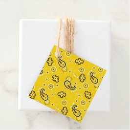 Geel Bandana Modern Cowboy Westerne Rodeo Horses Bedankjes Labels