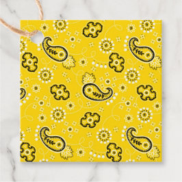 Geel Bandana Modern Cowboy Westerne Rodeo Horses Bedankjes Labels