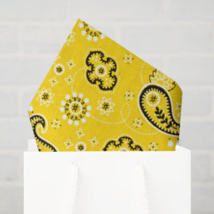 Geel Bandana patroon Modern Cowboy Fun Tissuepapier