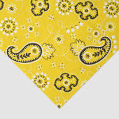 Geel Bandana patroon Modern Cowboy Fun Tissuepapier (Detail)