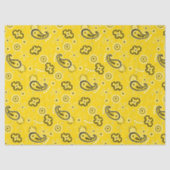 Geel Bandana patroon Modern Cowboy Fun Tissuepapier (Voorkant)