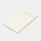 Geel Banner Paars Paarse Gepersonaliseerde Naam Post-it® Notes (Schuin)