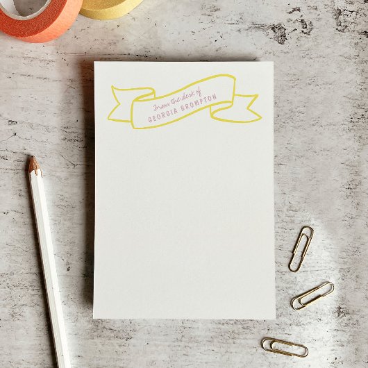 Geel Banner Paars Paarse Gepersonaliseerde Naam Post-it® Notes