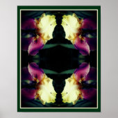 Geel Bearded Iris Flower Abstract Poster (Voorkant)