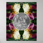 Geel Bearded Iris Flower Creëer Uw eigen foto Poster (Voorkant)