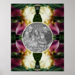 Geel Bearded Iris Flower Creëer Uw eigen foto Poster