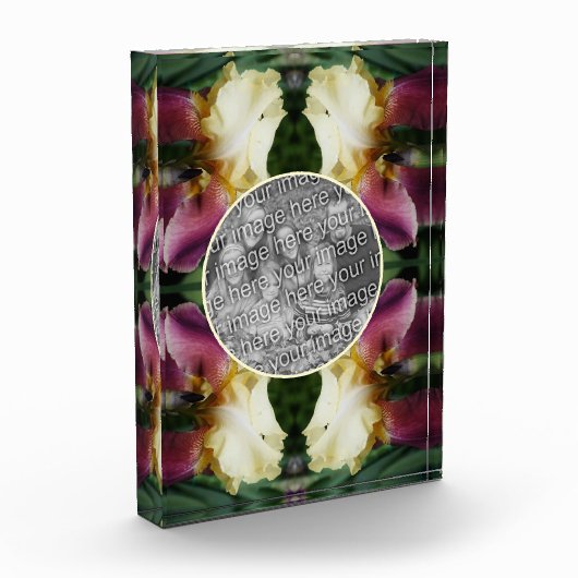 Geel Bearded Iris Flower Creëer Uw Eigen Fotoblokken (Links)