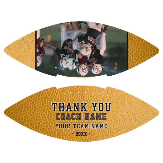 Geel Bedankt Coach Team Naam Foto American Football (Panelen)