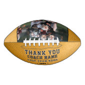 Geel Bedankt Coach Team Naam Foto American Football (Voorkant)