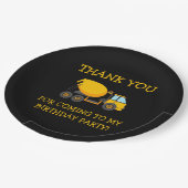 Geel Bedankt met zwarte cement Truck Papieren Bordje (Gekanteld)