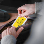Geel Bedrijfs Merk op Visitekaartgeval Visitekaarthouder<br><div class="desc">Geel bedrijfsmerk op aanpasbaar visitekaartjes hoesje. Pas het aan door uw zakelijke logo te uploaden en de naam, het adres, het telefoonnummer, e-mail en website of sociale mediapagina van uw bedrijf in te voeren. Pas het aan om uw bedrijf te adverteren of om uw merknaam te promoten bij klanten of...</div>