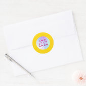 Geel bedrijfslogo ronde sticker (Envelop)