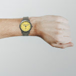 Geel bedrijfsmerk op Mannen Horloge<br><div class="desc">Uw zakelijke logo op gele achtergrond op mannen Accessoire dat u in uw promotieproducten, weggeefartikelen of geschenken aan uw klanten of klanten kunt opnemen om uw bedrijf te adverteren of om uw merk te promoten. horloge dat u uw bedrijf logo kunt zetten om naamsbekendheid op te bouwen. Controleer het uiterlijk...</div>