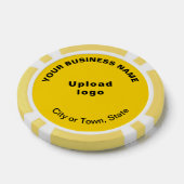 Geel bedrijfsmerk op pokerchips (Enkel)