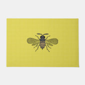 Geel bee Decor  Honeybee Grafisch Polkadot Deurmat (Voorkant)